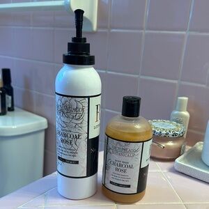 Archipelago Botanicals Charcoal Rose Lotion and Body Wash Set